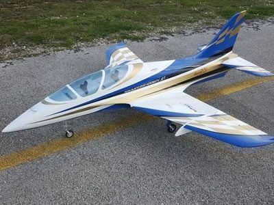 SebArt Avanti XS Jet 1.9m (White/Blue/Gold) ARF (no retracts) RC Airplan