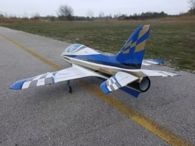 SebArt Avanti XS Jet 1.9m (White/Blue/Gold) ARF (no retracts) RC Airplan