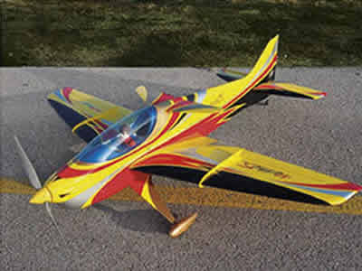 Sebart Mythos 50E Yellow Black ARF PLUS RC Airplane